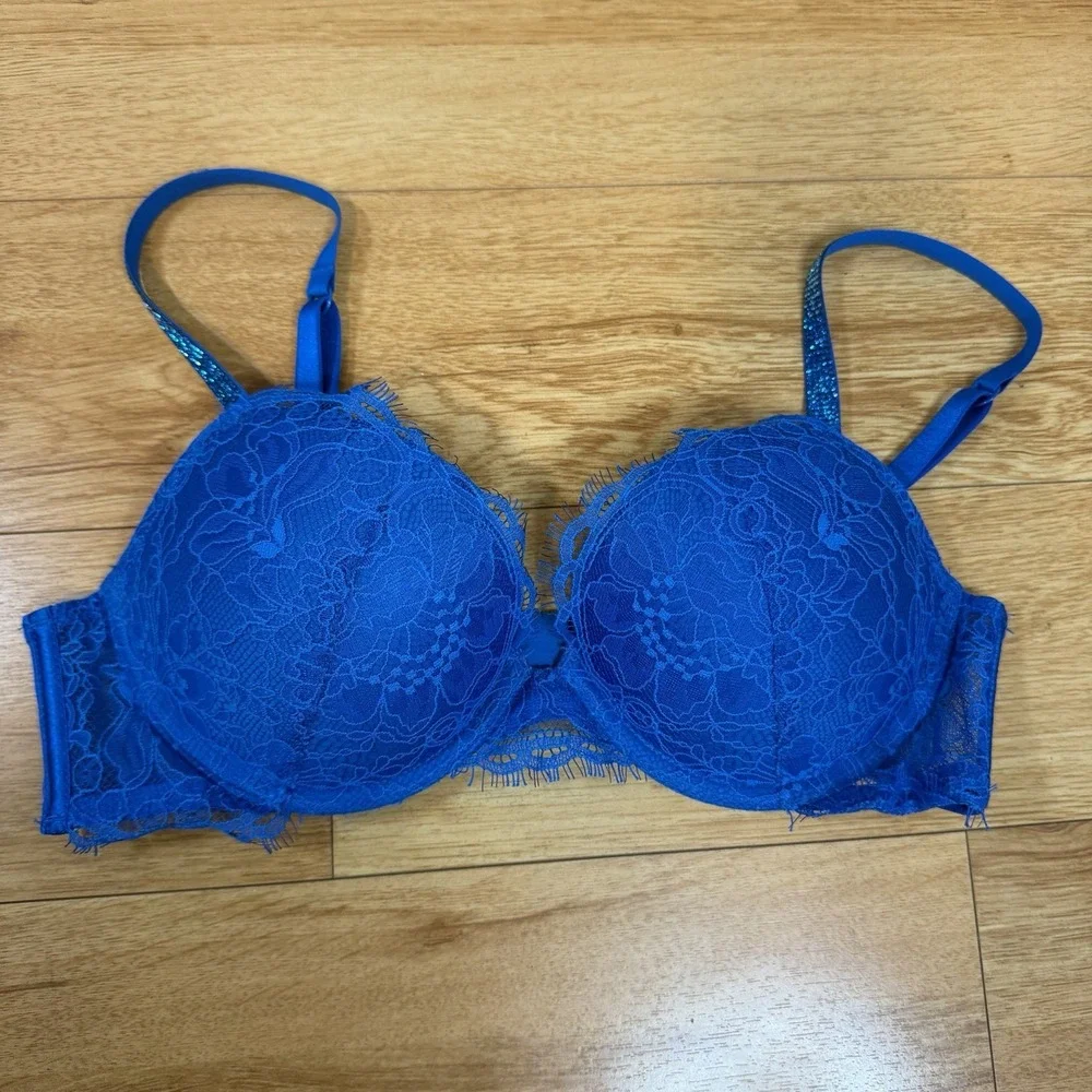 Victoria's Secret Sexy Bombshell Rhinestone Add-2-Cups Push Up Bra 32B Lot Of 2